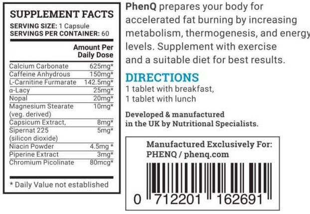 Phenq Ingredients